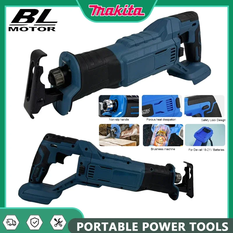 

Бесщеточная сабельная пила Makita, мощная ручная многофункциональная бытовая малогабаритная электропила (без аккумулятора)