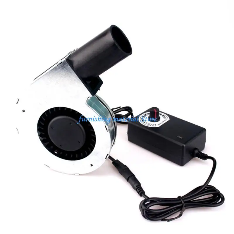 

Y5GD 25W Brushless Blower AC100-240V 50/60HZ Input BBQ Fan Portable Blower 3.3cm Diameter Air Duct Ourdoor Cooking