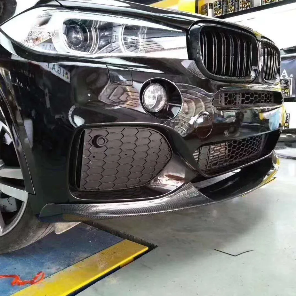 

MP Carbon Fiber Front bumper lip spoiler for BMW X5 F15 M sports 2015-2019 Front lip