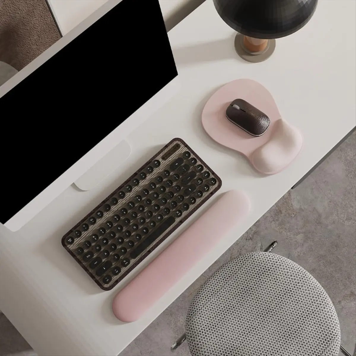 RANA Gel Wrist Rest Mouse Pad - Ergonomic Office Mousepad with Wrist Support-Non-Slip, Design Desk Accessories Mat for Home,A
