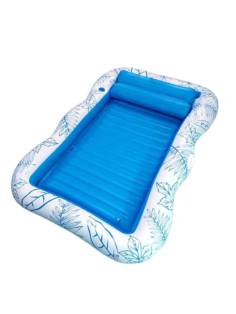 Flotadores de piscina, colchón de aire inflado para natación, tumbona suave con portavasos para juegos acuáticos, viajes, río, lago, piscina, vacaciones en el patio trasero