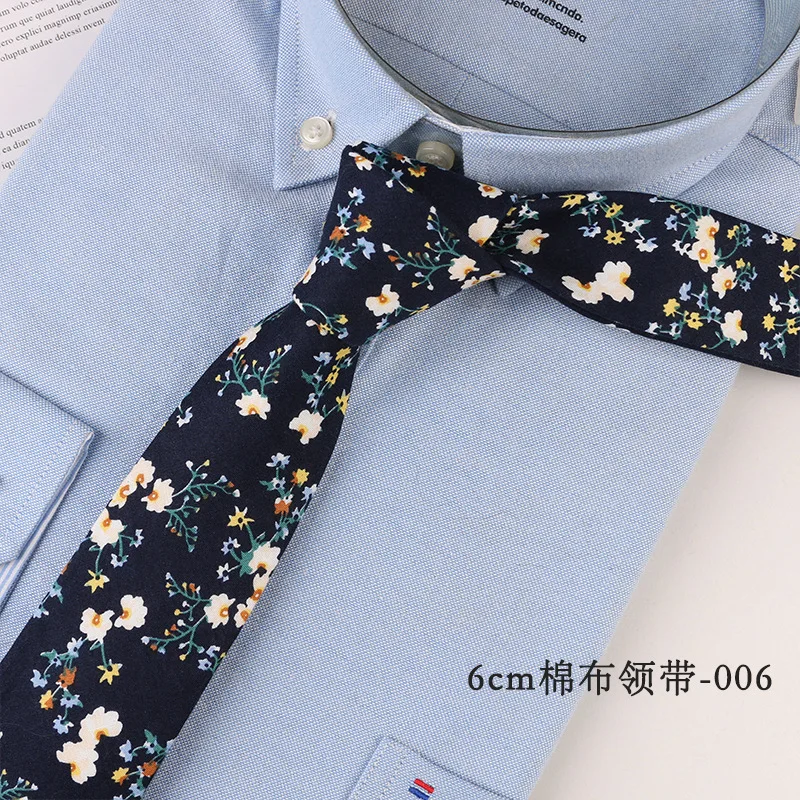6 см хлопковые новые галстуки с цветочным принтом для мужчин и женщин, повседневные галстуки, костюмы, узкий галстук для свадьбы, деловой тонкий мужской галстук Gravata, подарки