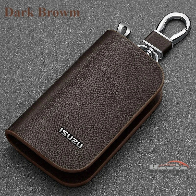 

Car Leather Key Case Zipper Key Cover for Isuzu D-MAX Blade BEV MHEV WFR Mu-X Remote Control Protective Bag Gift 2025