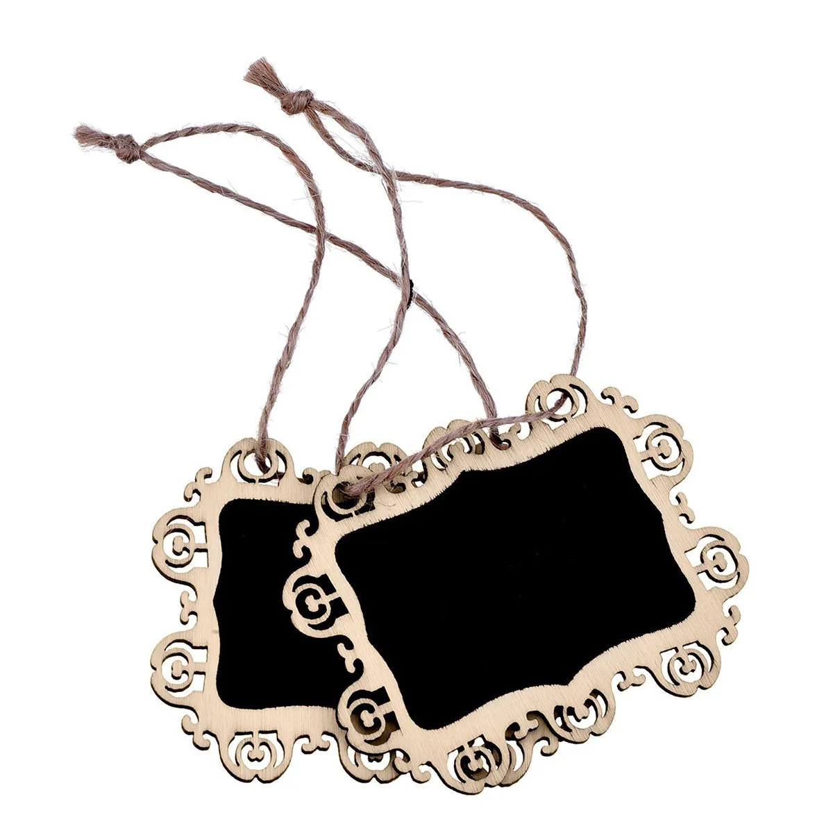 Mini Chalkboard Signs 10 Pack Hanging Message Boards for Wedding Table Numbers Crafts and Plant Labels