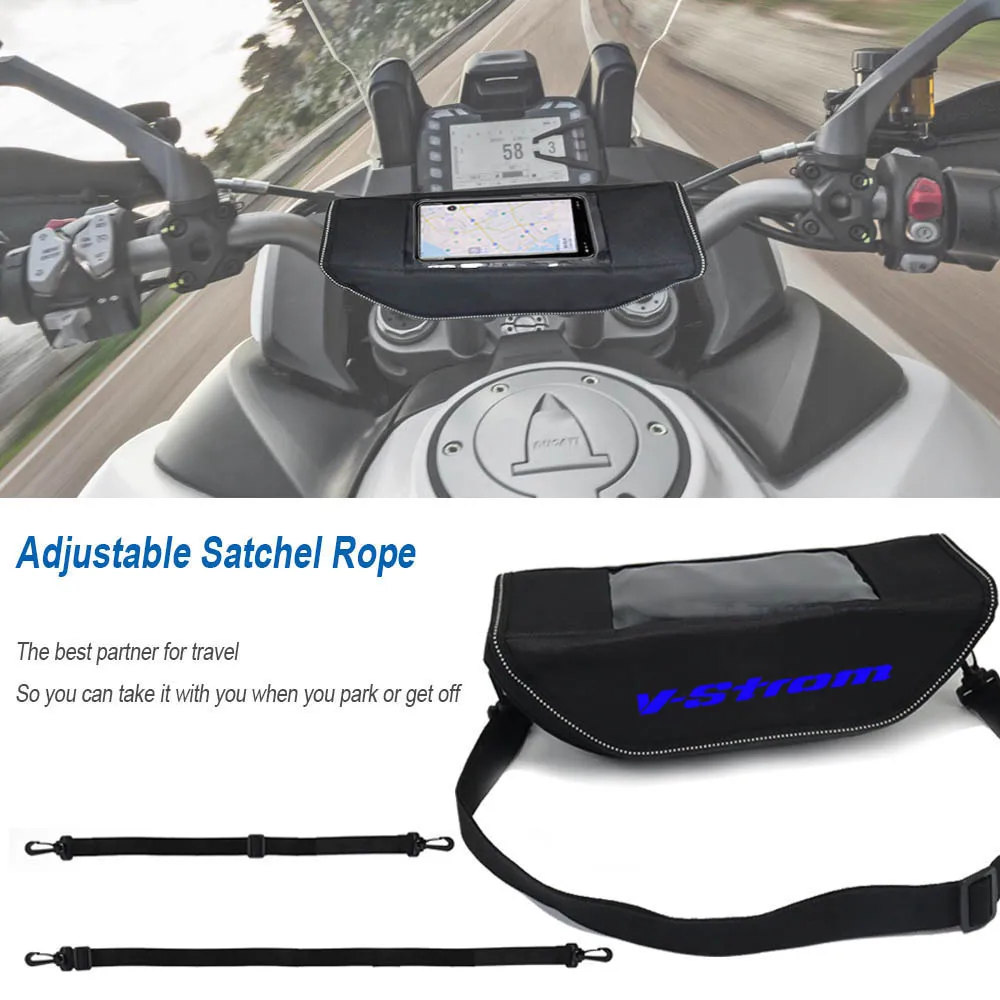 For V-strom 650  650XT  Motorcycle accessory handle waterproof bag storage travel kitmobi Mobile navigation convenience