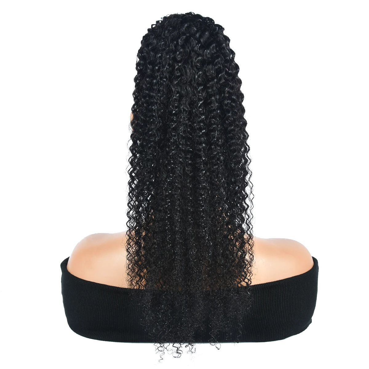 Kinky Curly Ponytail extensões para mulheres, grampo no cordão, cabelo humano, cabelo brasileiro, cor natural