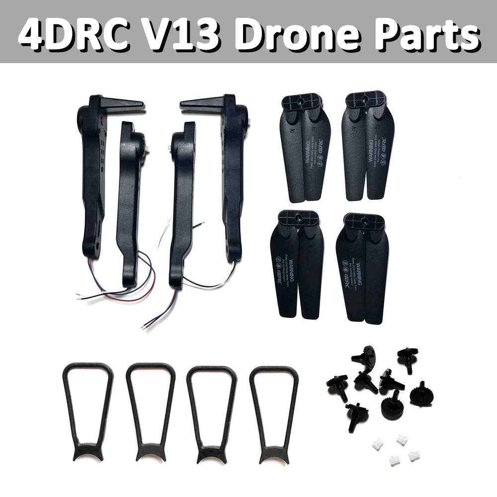 

4DRC V13 Mini Drone Original Spare Part 4D-V13 Propeller Blade Guard Protective Frame Gear Motor Arm with Motor Engine Accessory