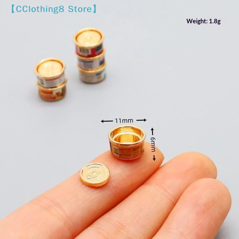 1/5Pcs Pretend Play Toys 1/12 Dollhouse Simulation Cat/Dog Can Mini Pet Food Toy Dolls House Home Decorations【AliS8】