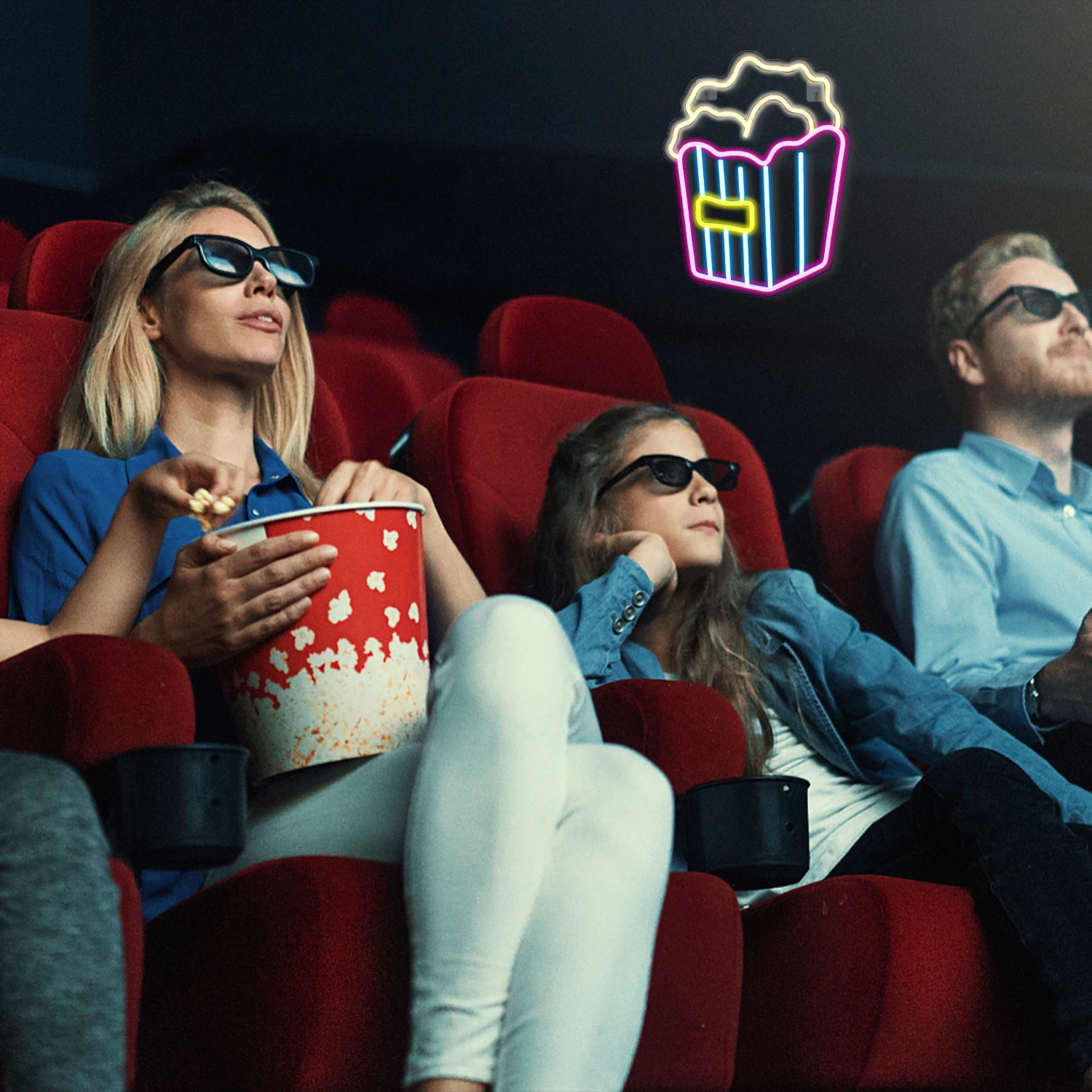 Popcorn Neon Signs For Room Wall Deroc 5/12V USB Power For Restaurant Art Derocation Gaming Club Party Neon Light