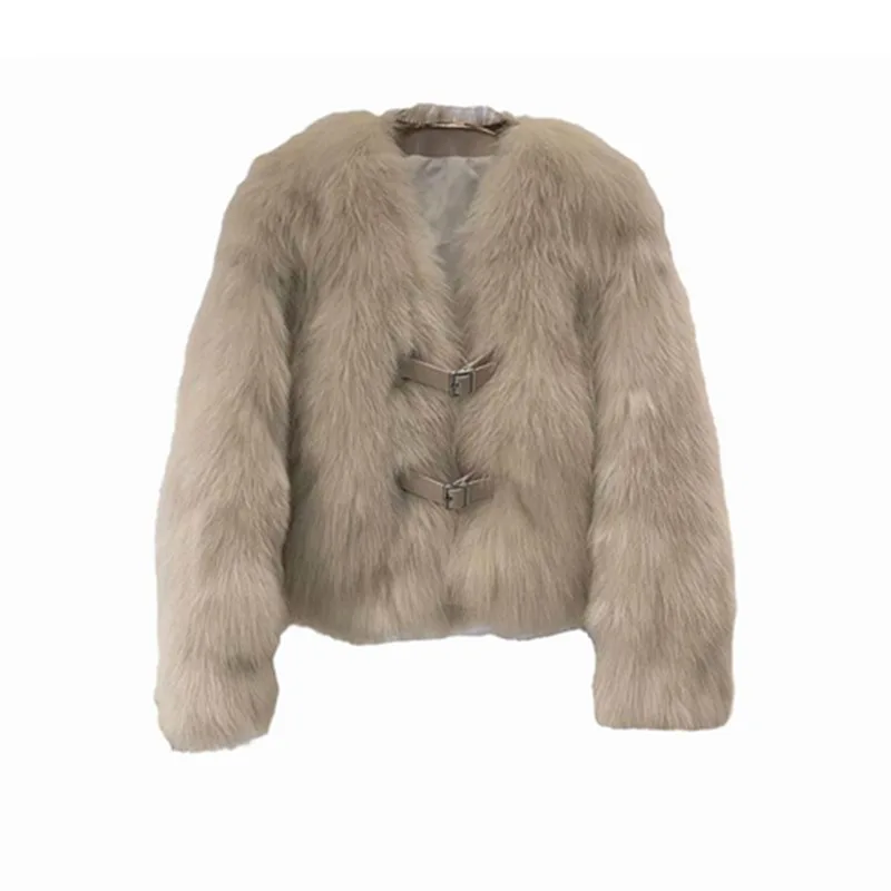 2024 Haining Fur Winter New Fox Hair Youth Fur Temperament Celebrity Style Coat Women's Short