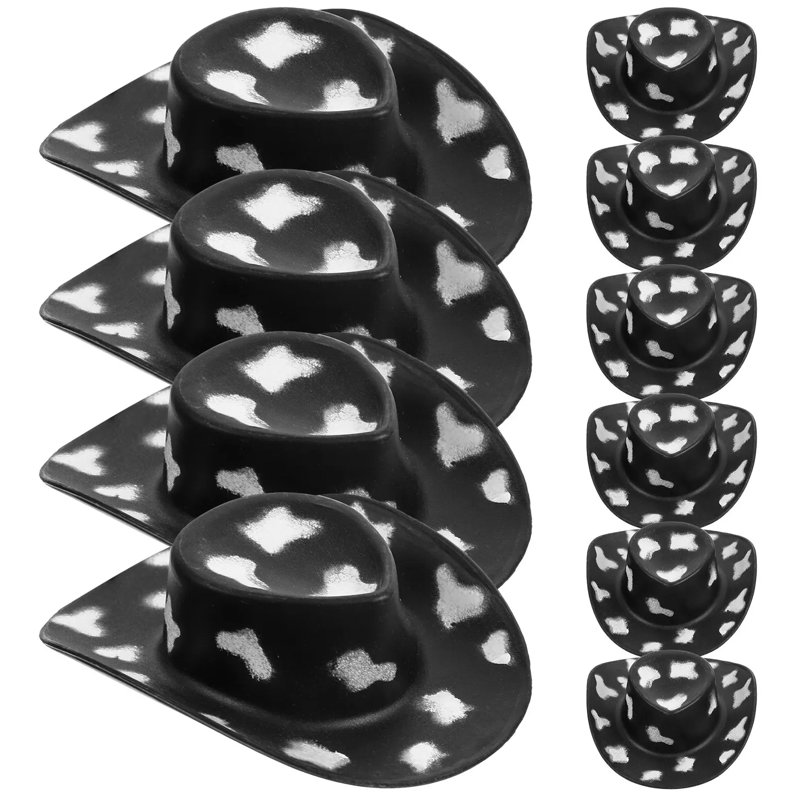 10 Piezas de Mini Sombreros de Vaquero, Accesorios de Estilo Occidental para Manualidades, Decoración, Recuerdos de Fiesta, Adornos para Pasteles, Decoración del Hogar