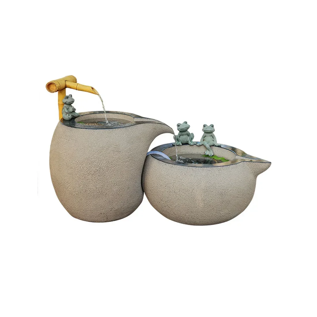 New Chinese Style Floor Standing Water Ornaments Indoor Fountain Balcony Courtyard Circulating Water Landscape Outdoor Fish Pond