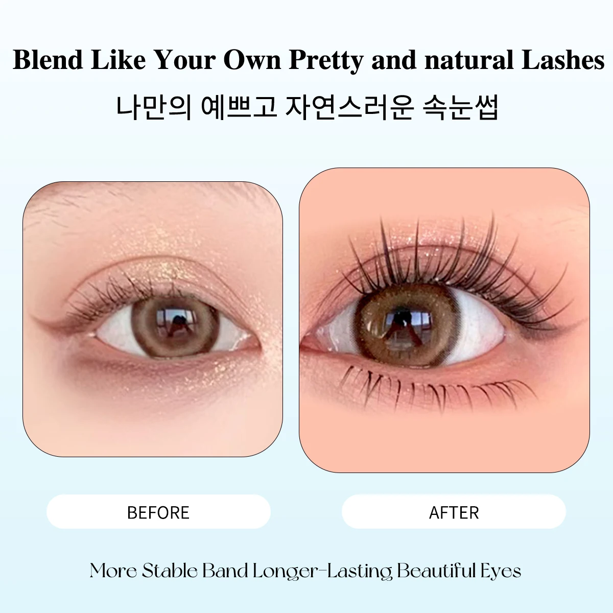 Selbstklebende Wimperncluster für Anfänger, kein Kleber, einzelne Wimpern, einfach aufzutragen, wiederverwendbar für einen natürlichen, flauschigen Look