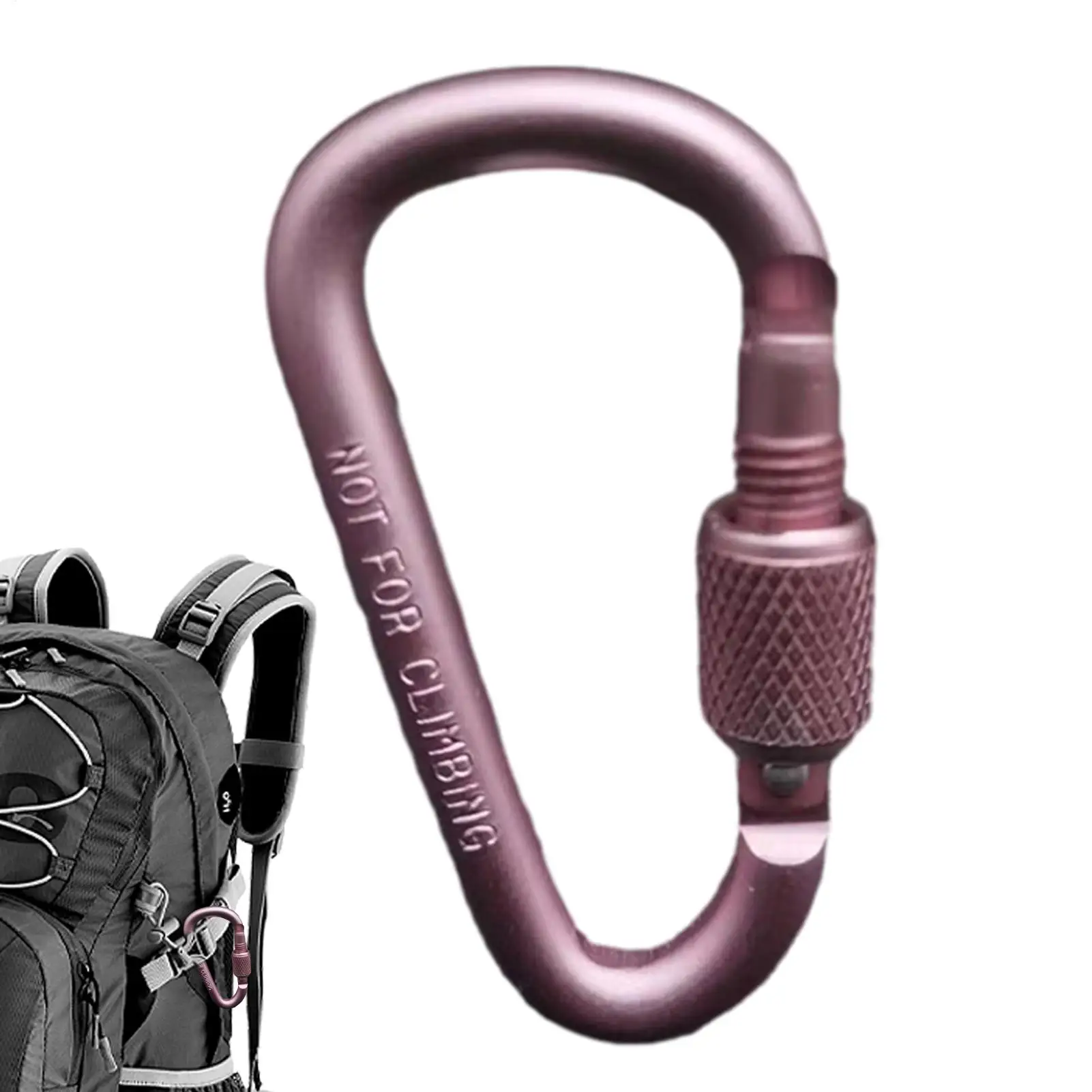 1PC Aluminum Alloy Carabiner Safety Buckle Keychain With Lock Climbing Button D-shape Carabiner Camping Hiking Hook Multi Colors