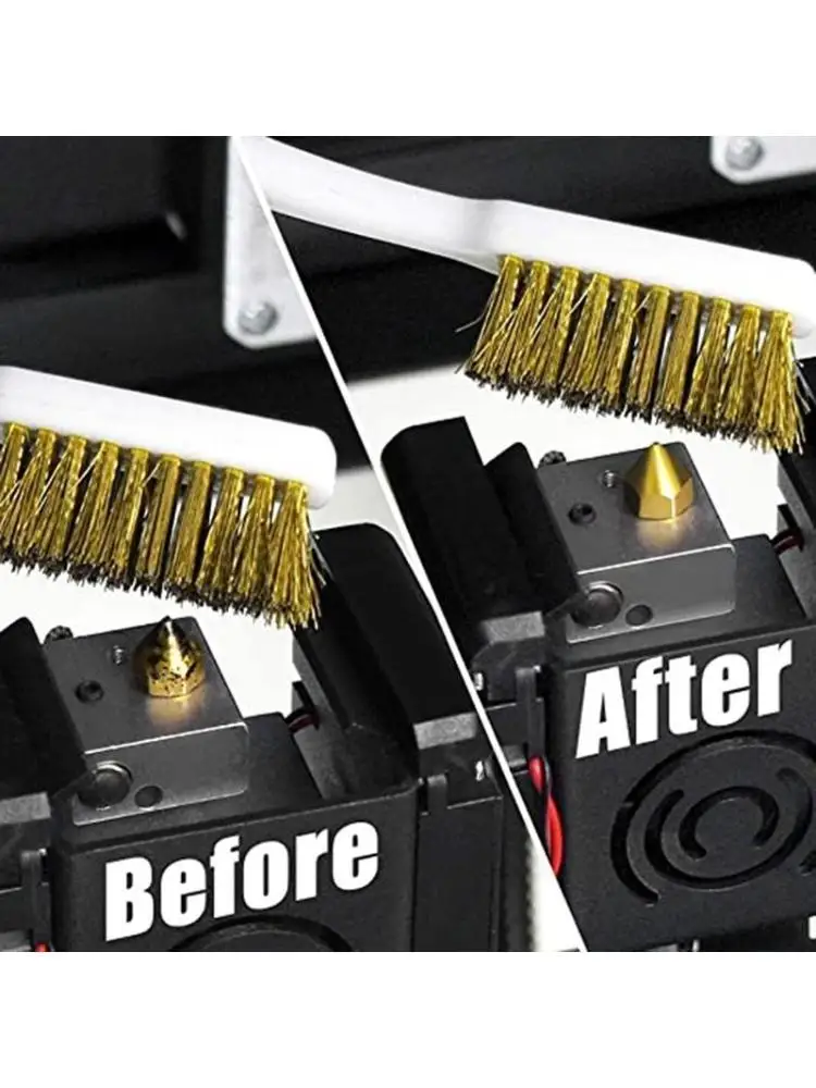 

652F 5PCS 3D Printer Nozzle Cleaner Tool Copper Wire Toothbrush Copper Brush