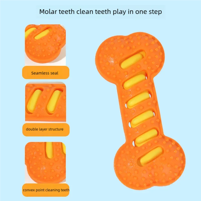 Pet Dog Toys Rubber Bone Shape - đánh giá và giá Teeth Cleaning Dog Chew Bone