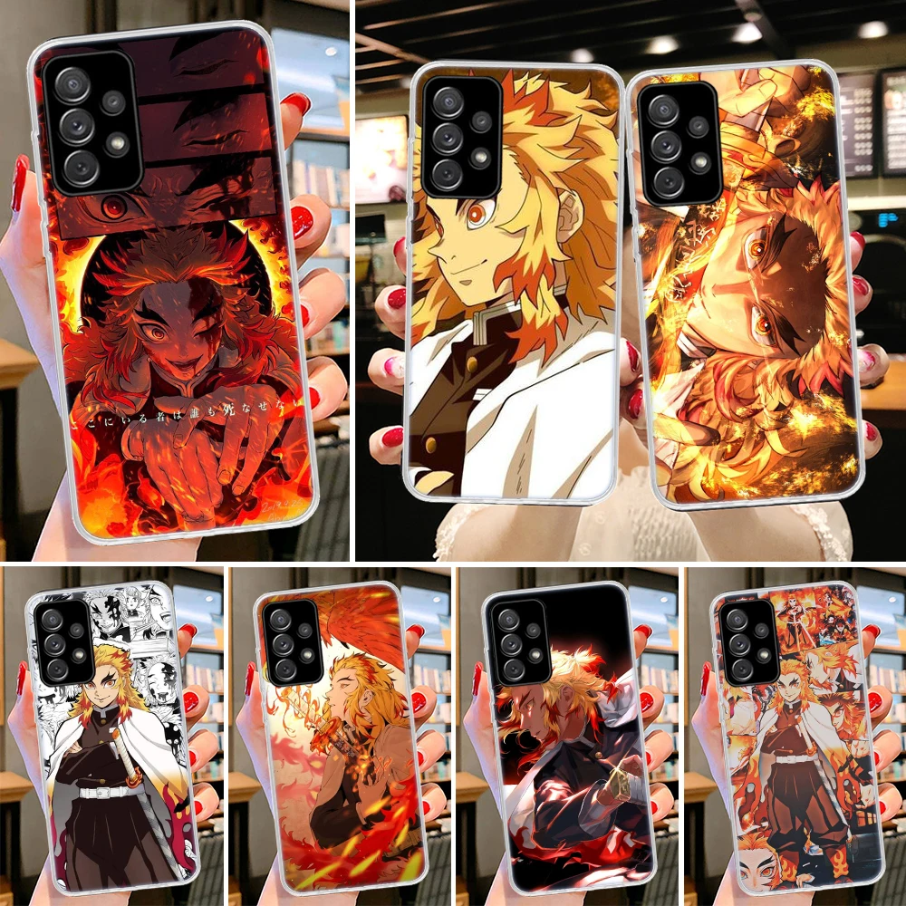 Rengoku Kyoujurou Demon Slayer Kimetsu no Yaiba Phone Case for Samsung Galaxy A54 A53 A52 A14 A13 A12 A24 A23 A22 A34 A33 A32