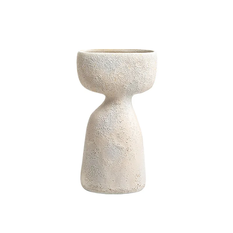 

New Chinese style wabi sabi, ceramic dried vase sales office villa living room dining table art flower decoration