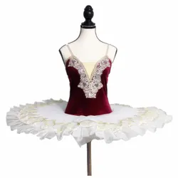 Swan Lake Ballerina Pancake Tutu Girl Women Adult Ballet Dress Kids Dance Costumes