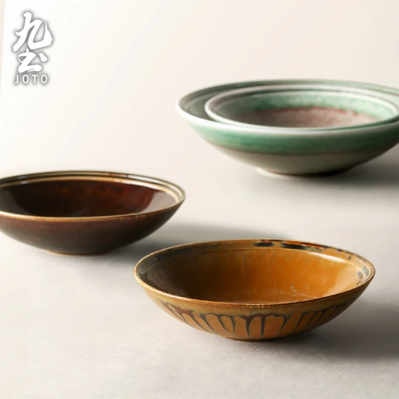 

JOTO Легко чистящаяся японская ретро креативная керамическая тарелка CJR0531