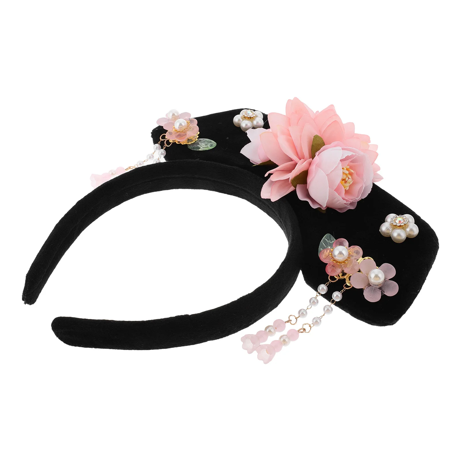 

Traditional Hanfu Hair Hoop Ancient Chinese Qing Dynasty Headband for Dress Up Carnival Hair Accessories
