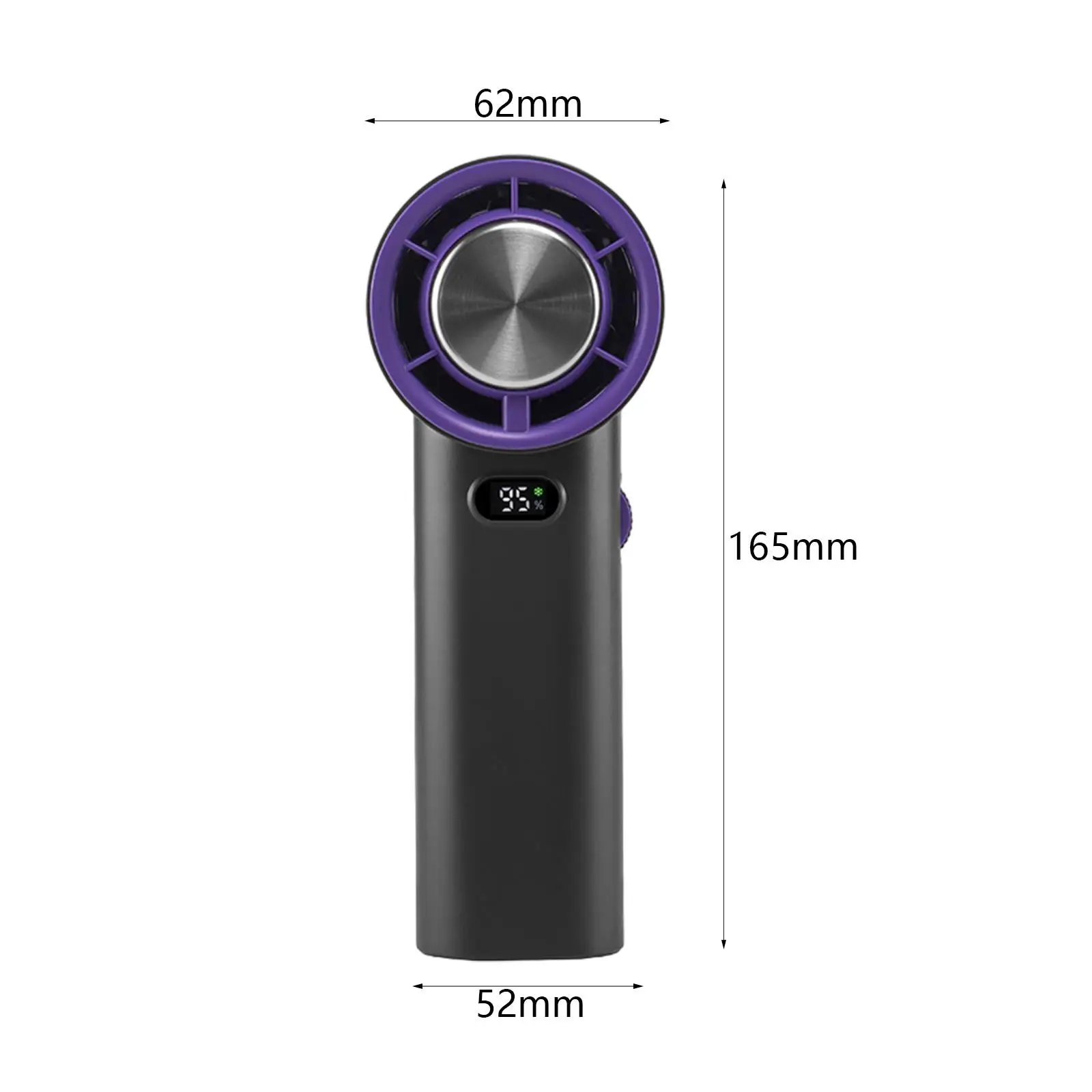 Ventilador de mano recargable por USB, dispositivo portátil con pantalla Digital de 3600mAh, Mini USB para oficina, maquillaje, escuela y Camping