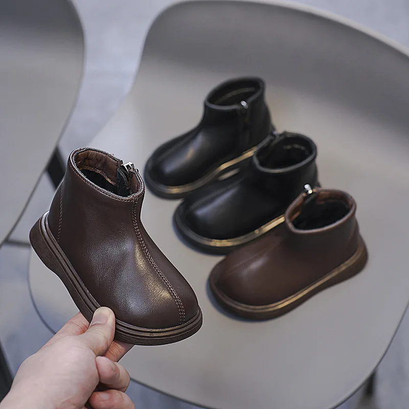 

Осенне-зимние ботинки для маленьких девочек, детская уличная обувь, непромокаемые ветрозащитные нескользящие нескользящие ботильоны на мягкой подошве для малышей