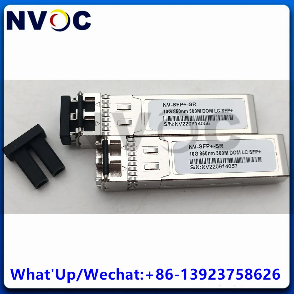 2 قطعة 10 جرام 850nm 300 متر متعدد الوضع MMF دوبلكس المزدوج LC SFP وحدة إرسال واستقبال الألياف متوافقة مع مع معالج نوفا ستار
