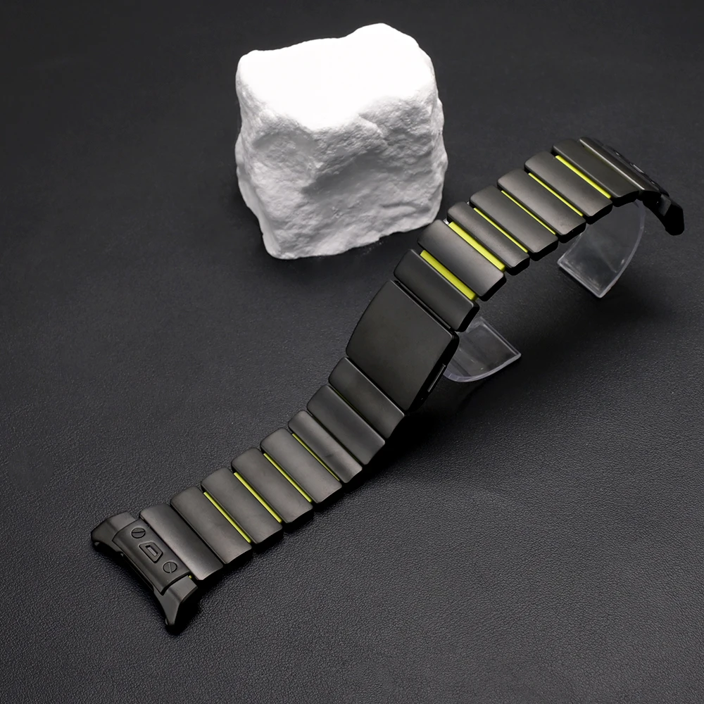 حزام معدني من التيتانيوم لساعة سامسونج جالاكسي الترا 2025 47 ملم سوار برتقالي تيتانيوم لساعة جالاكسي الترا 7 47 ملم سوار مطاطي #5