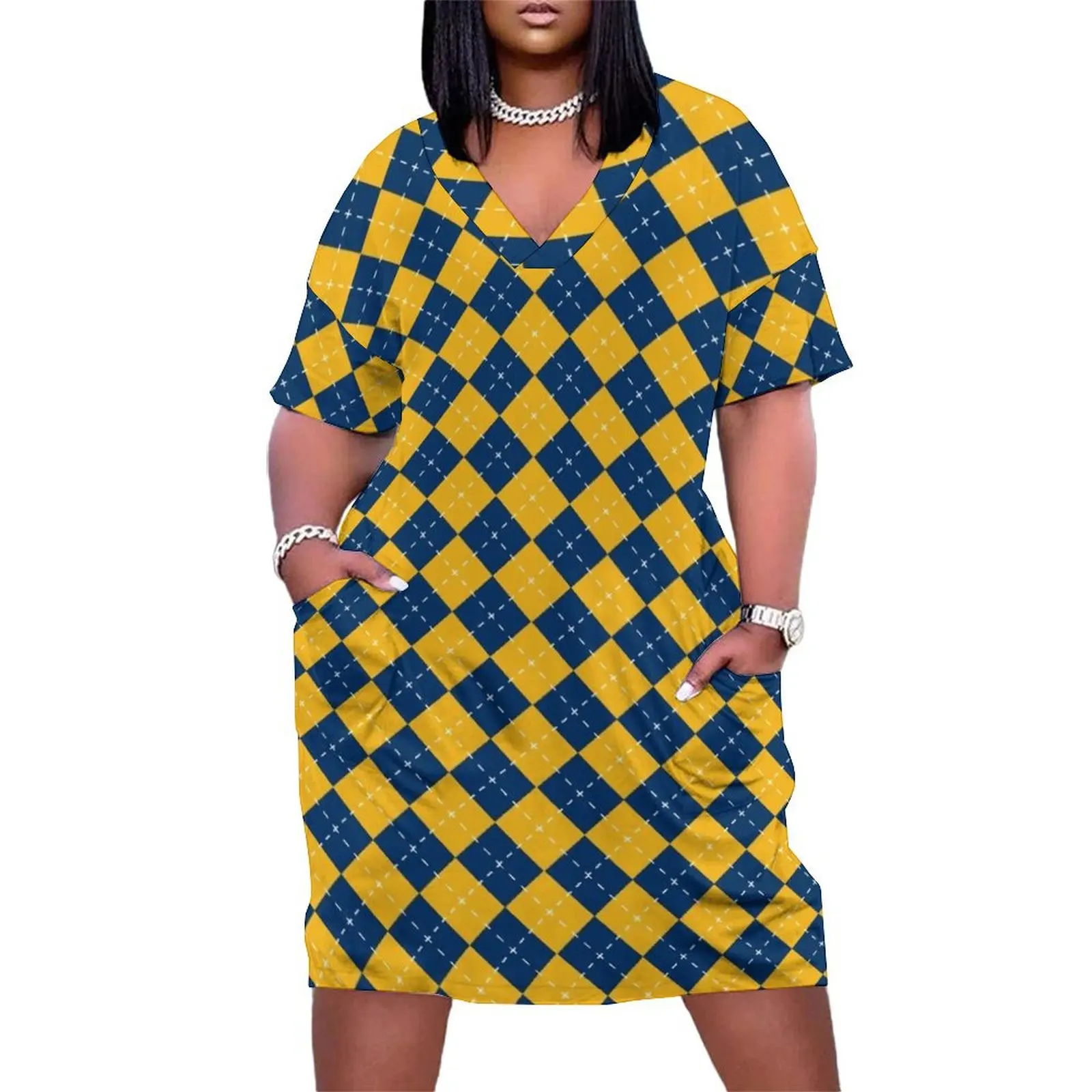 Morgantown - Argyle Loose Pocket Dress birthday dress for women dresses for women 2025 Long dresses