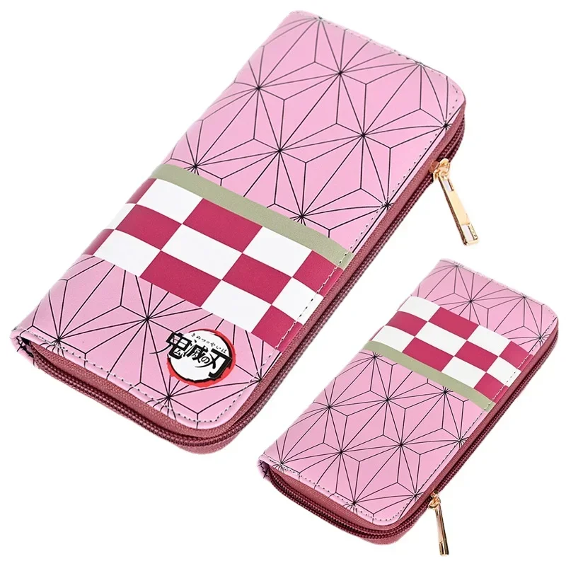 أنيمي كيميتسو نو يابا تانجيرو كامادو Nezuko محافظ طويلة محفظة من جلد PU أنيمي محفظة تأثيري اكسسوارات @ 0Z *