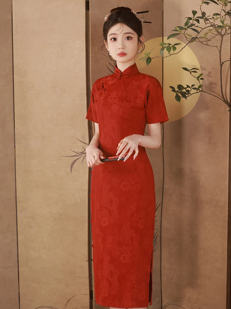 

Красное молодежное свадебное платье с высоким разрезом для банкета, помолвки и церемонии