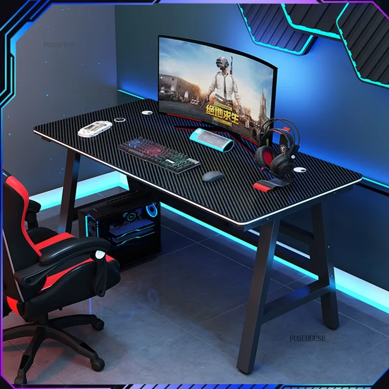 Modern Carbon Fiber Computer Desks Desktop Gaming Desk Simple Student Study Writing Tables Home Workbench Office Furniture KK