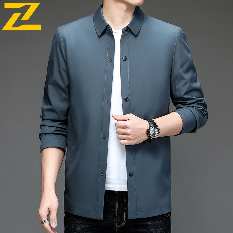 Business Casual Male Jacket 2025 Lightw Luxurious Outdoor Office Coat Premium Comfort Wear Spring And Autumn Mens New Clothing