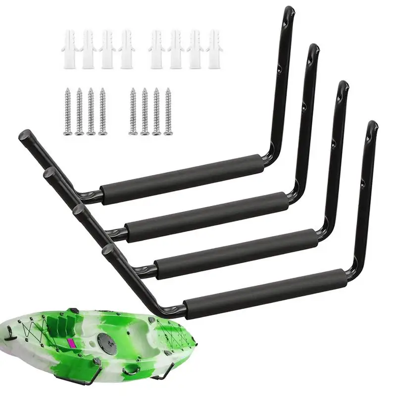 

Kayak Stand 4pcs Heavy Duty Kayak Storage Rack Garage Hangers Ski Wall Mount Holds Surfboard Snowboard Folding Chairs Canoe