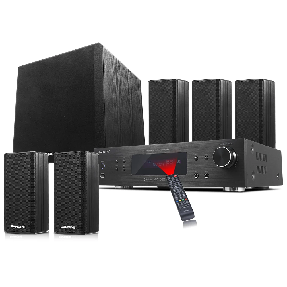5.1 Home Theater Sound System DTS 3D/4K  Digital Decoding Amplifier BT HD Home Theatre System Set