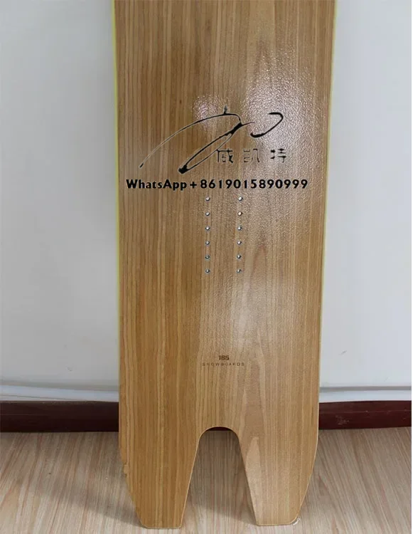 SB-3 series high-quality wooden roof powder OEM Freerid customized ski board with all steel edges and rubber foil