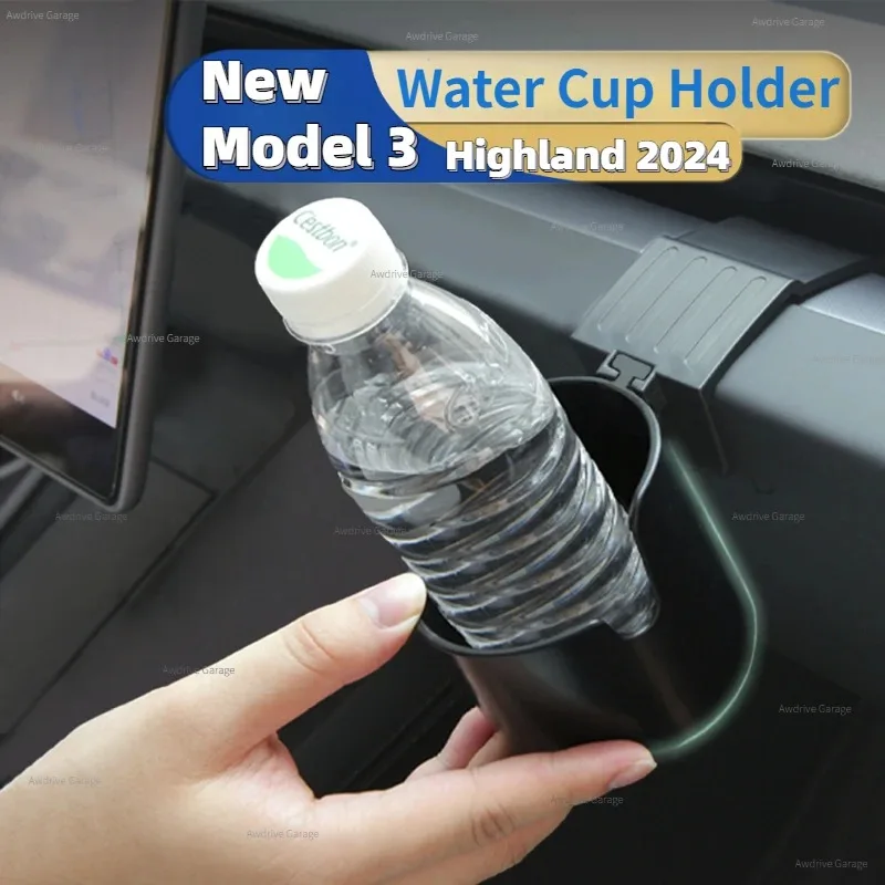 

Dashboard Cup Holder for Tesla Model 3 Highland Model Y Juniper 2025 Instrument Panel Organizer Phone Holder Storage Accessories