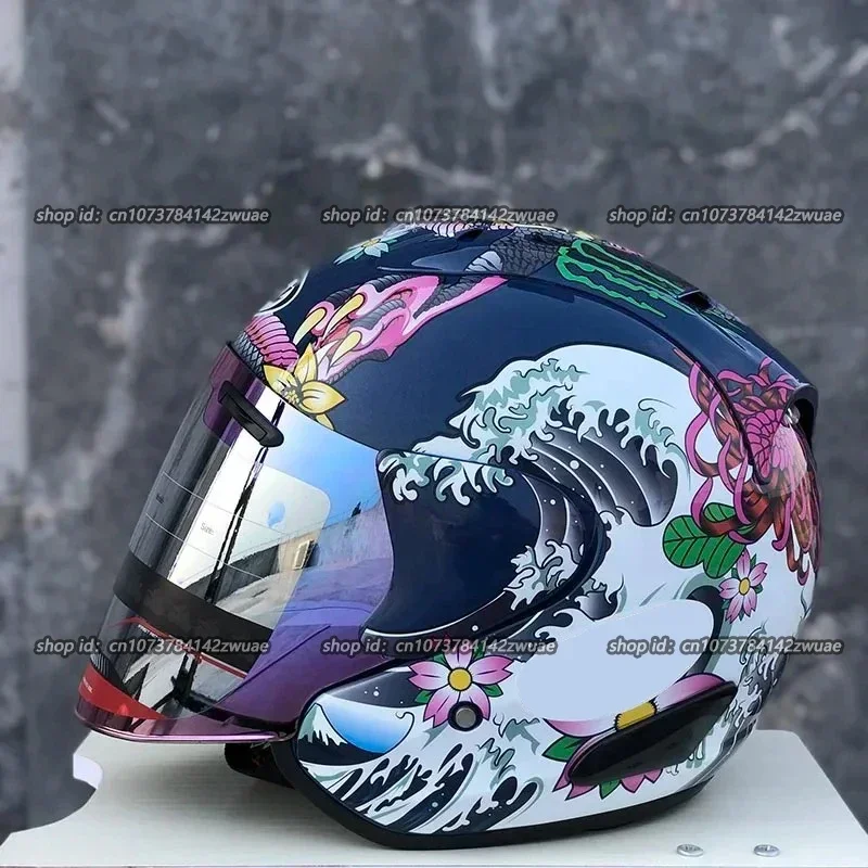 Ram3 Oriental Dragon Half Helmet Men and Women Motorcycle Off-Road Summer Helmet Downhill Racing Mountain Cross Casco Capacete