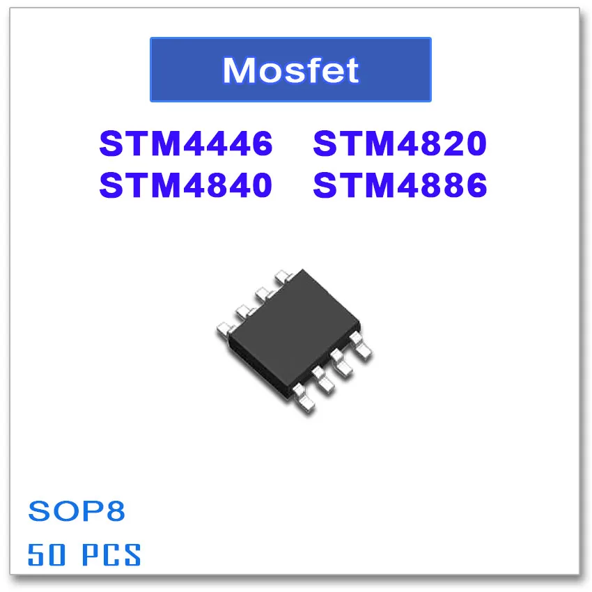 50 peças sop8 stm4446 stm4820 stm4840 stm4886 modo de aprimoramento de canal n efeito de campo de alta qualidade stm 4446 4820 4840 4886