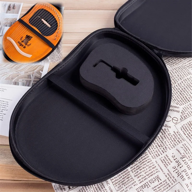 Waterproof Lyre Harp Case 110/16/19/21 String Set EVA Piano Bag Karimba Case Strings Harp Strings Musical Instrument Accessories