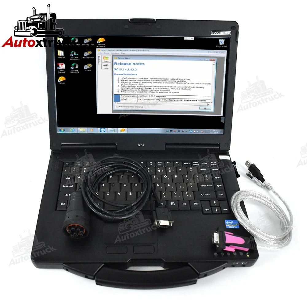 2024 newest software V2.13.3 Untuk Alat Pemindai Diagnostik For Liebherr Mesin Konstruksi Pertanian diagnostic tool+CF53 laptop