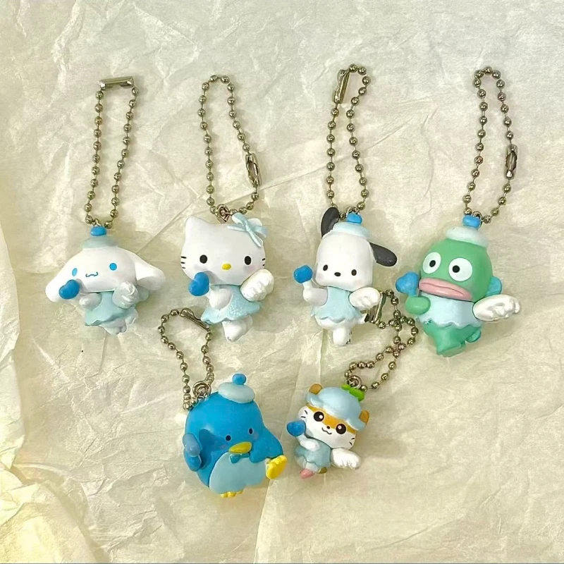 

Серия подвесок-блоков Kuromi Pochacco Cinnamoroll: коллекционные фигурки Kawaii Angel, модные игрушки, подарки на праздники для женщин