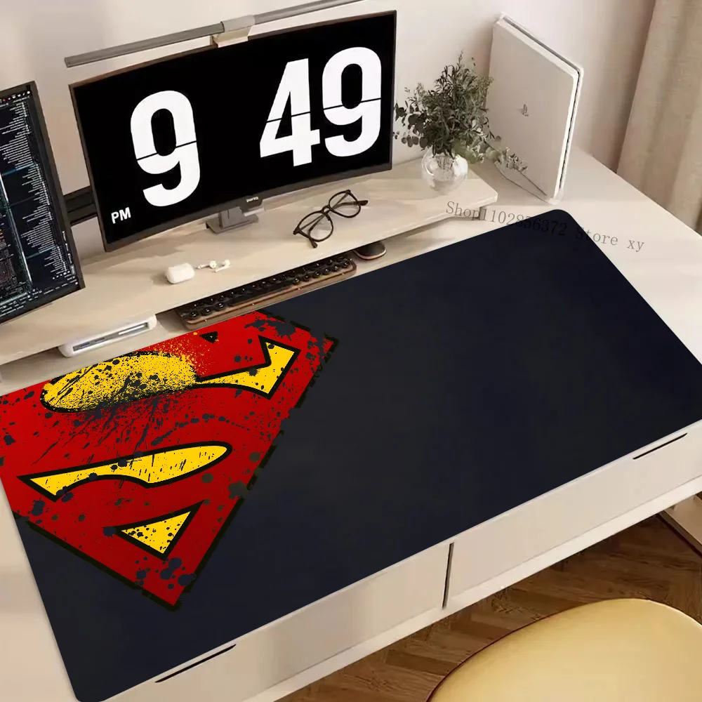 Cool S-Superman Mousepad Large Gaming Mouse Pad LockEdge Thickened Computer Keyboard Table Desk Mat