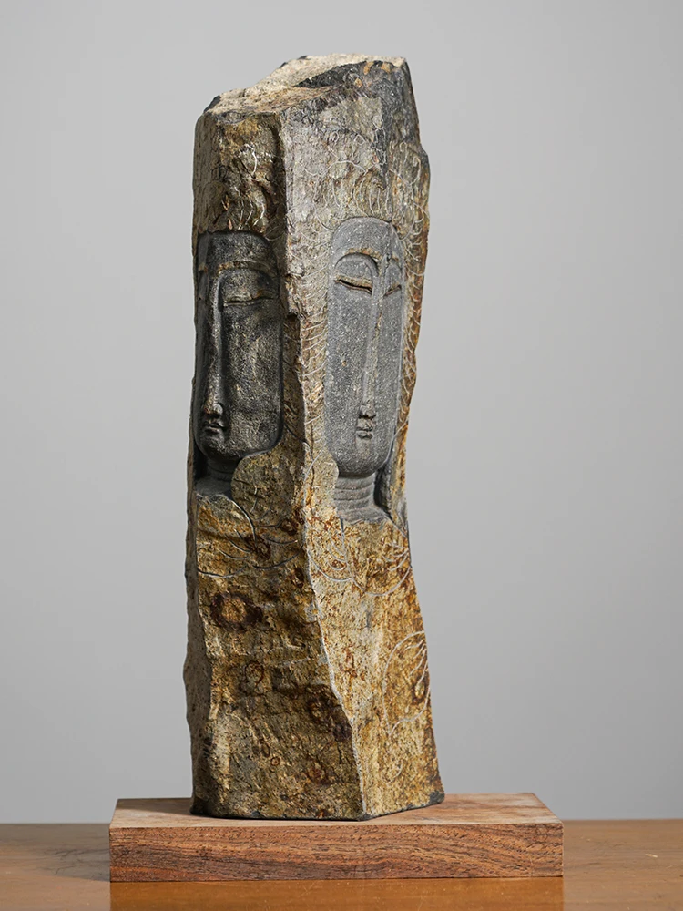 

Natural stone basalt Zen ornament, basalt stone ornament creative sculpture artwork