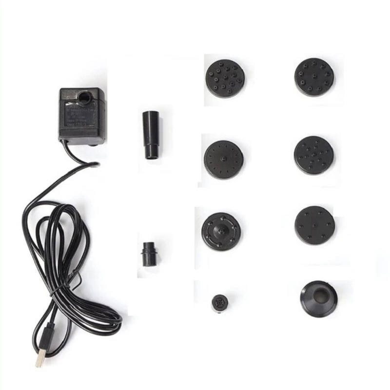  5V Solar Water Pump For Landscape Fountain With Flexible 360Degree Angles Adjustment And Quiet Performances Quick Setups