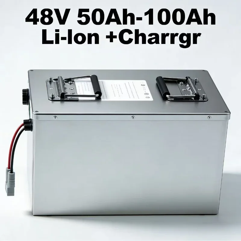 

48V Li-ion Battery 50Ah/80Ah/100Ah, BMS Protected Upgrade Replace for Ryobi Zero Turn Electric Riding Lawn Mower RM480e RM300e Z