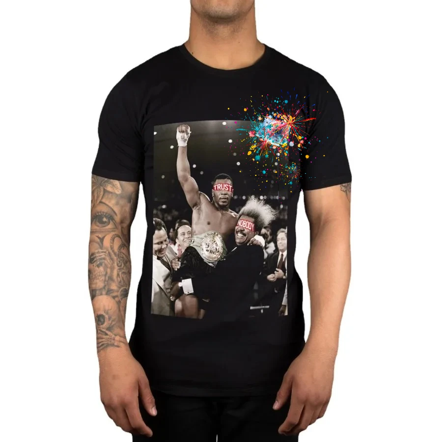 Camiseta de Iron Mike Tyson Don King Trust Nobody, camiseta de algodón de manga corta con cuello redondo para hombre, nueva talla S-3XL