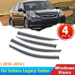 Windshield for Subaru Legacy B4 Sedan BM BR 5 V 2010~2014 Accessories Car Window Visors Deflectors Rain Eyebrow Guards Sun Visor