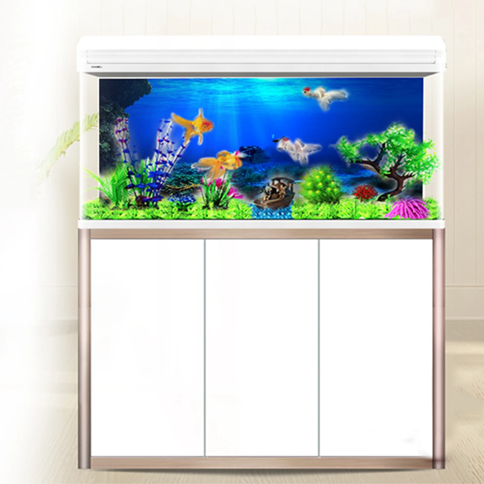 Rainforest Aquarium Background Poster Fish Tank Reptile Box PVC 3D Underwater World Landscape Picture Decor Backdrop Wallpaper